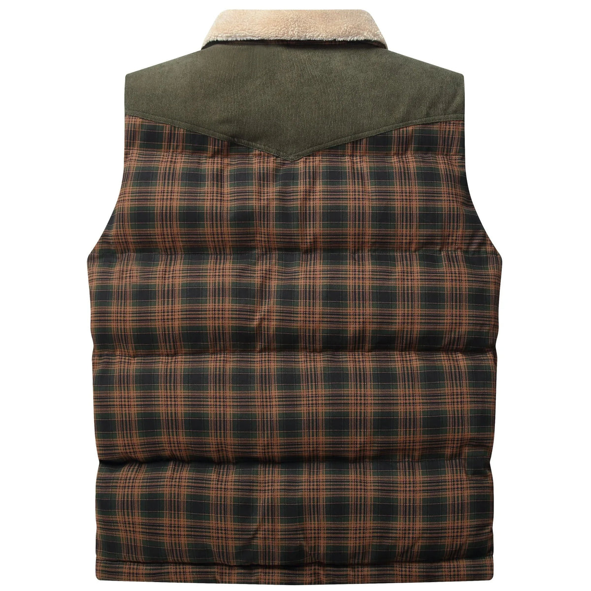 Bodywarmer met plaid patroon