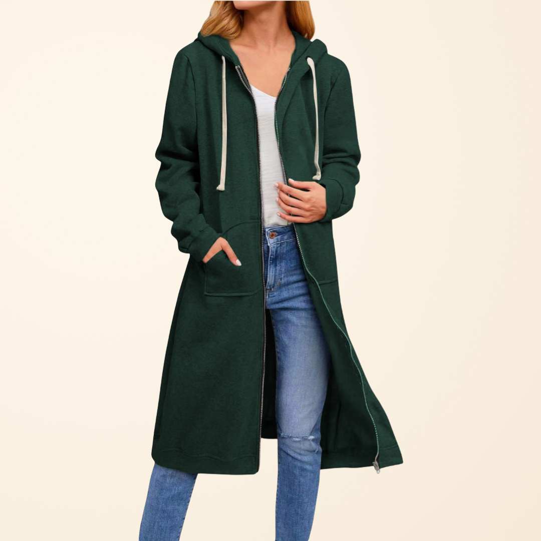 LANG ZIPPER VEST VOOR VROUWEN