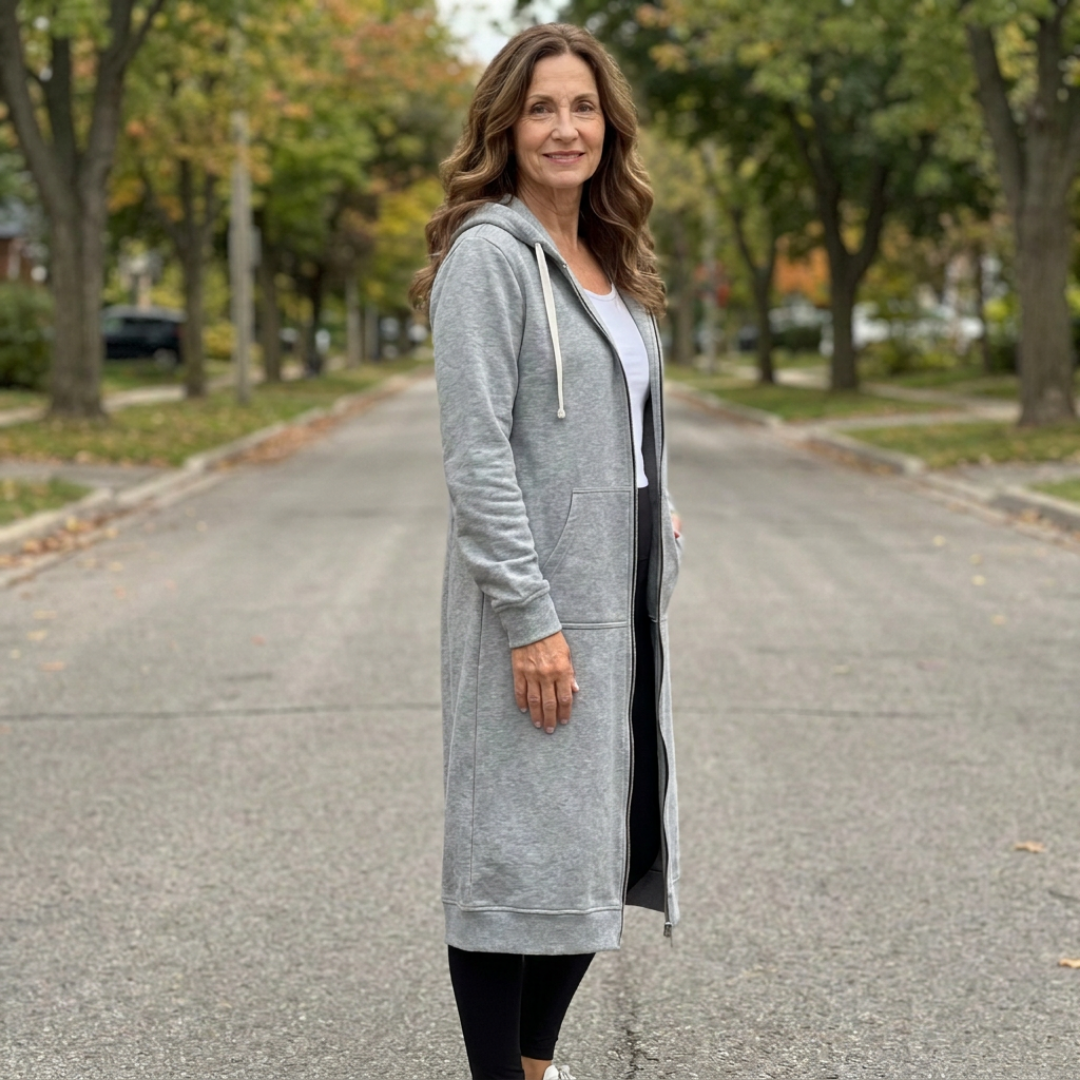 LANG ZIPPER VEST VOOR VROUWEN