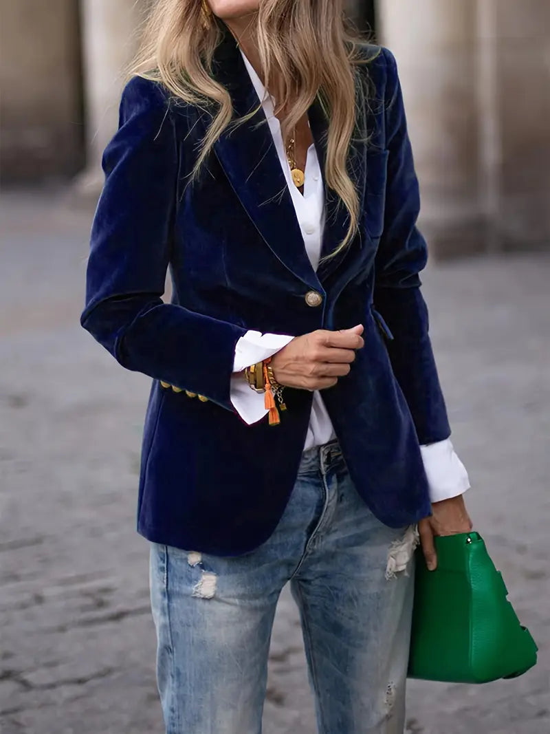 BLAZER EN AANPASSING MET GOUDE KNOPEN VOOR VROUWEN