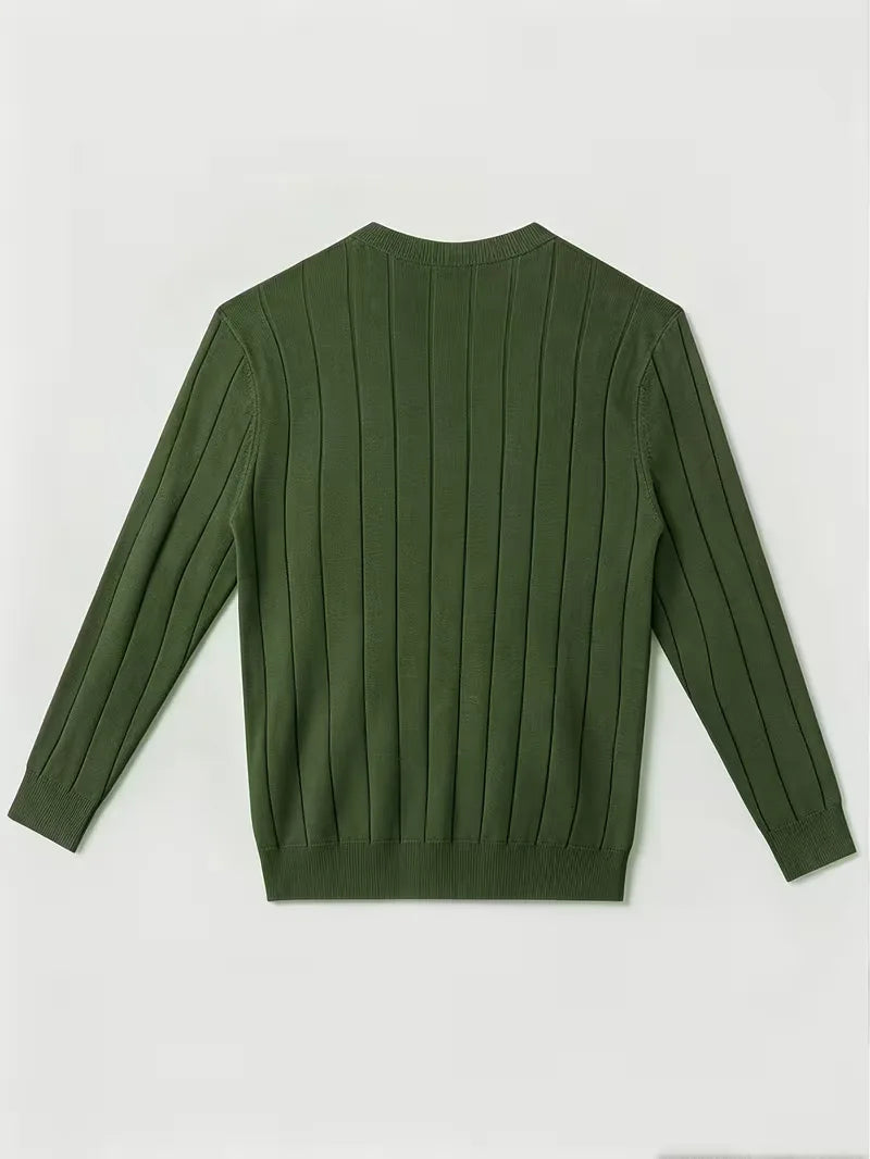 Ribbed sweater met ronde hals