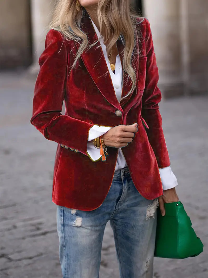 BLAZER EN AANPASSING MET GOUDE KNOPEN VOOR VROUWEN