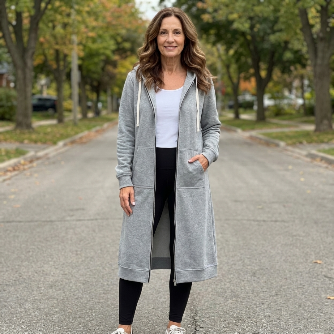 LANG ZIPPER VEST VOOR VROUWEN