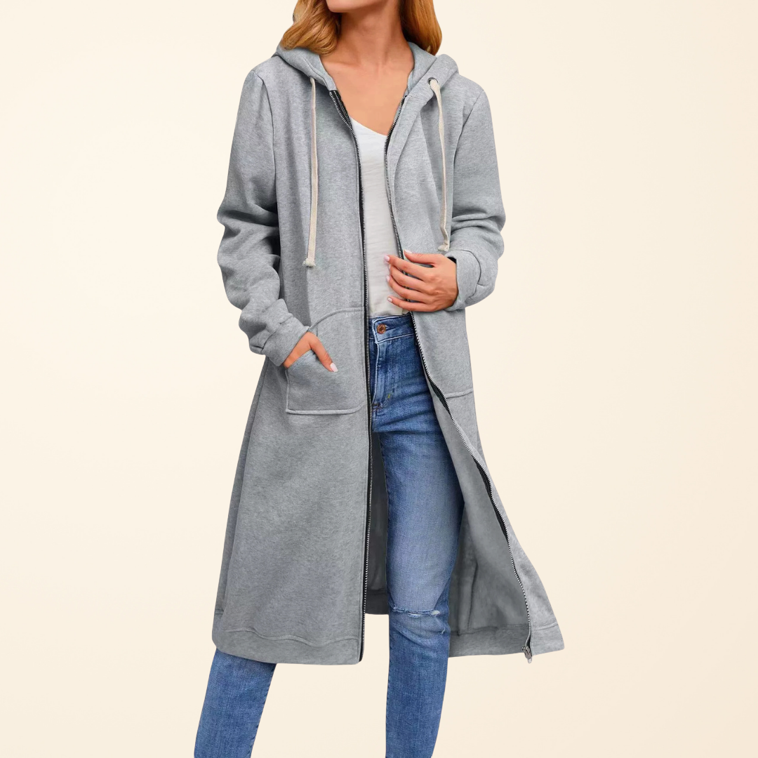 LANG ZIPPER VEST VOOR VROUWEN