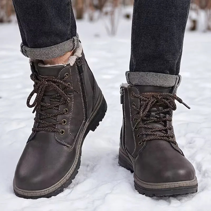 Veterschoenen boots met zijrits