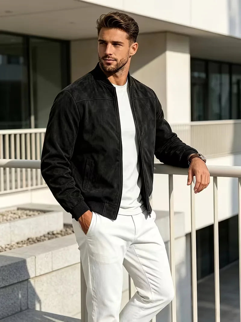 Bomberjack met baseball collar