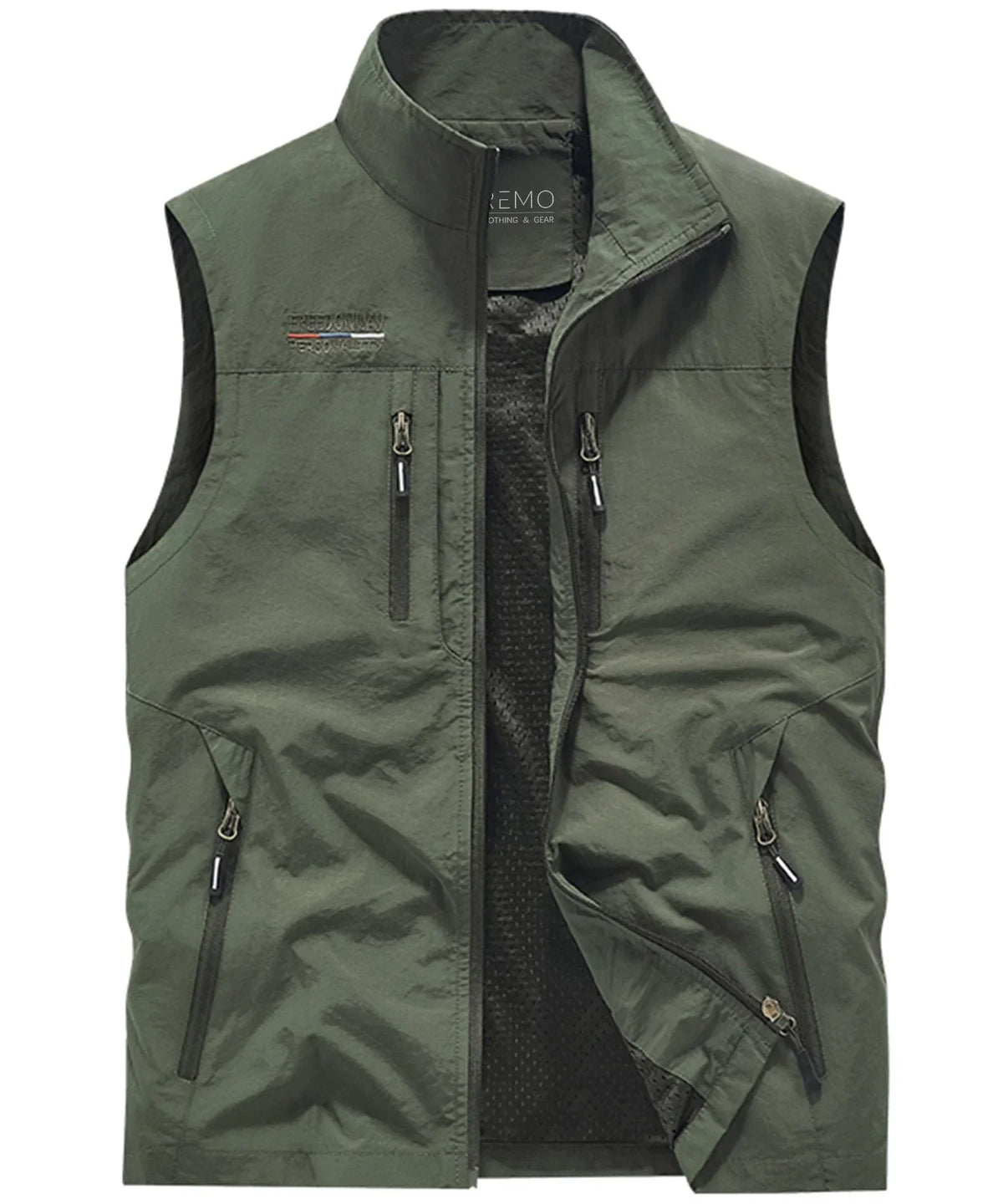 Bodywarmer met hoge kraag