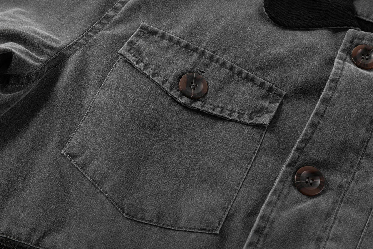 Parka met corduroy kraag