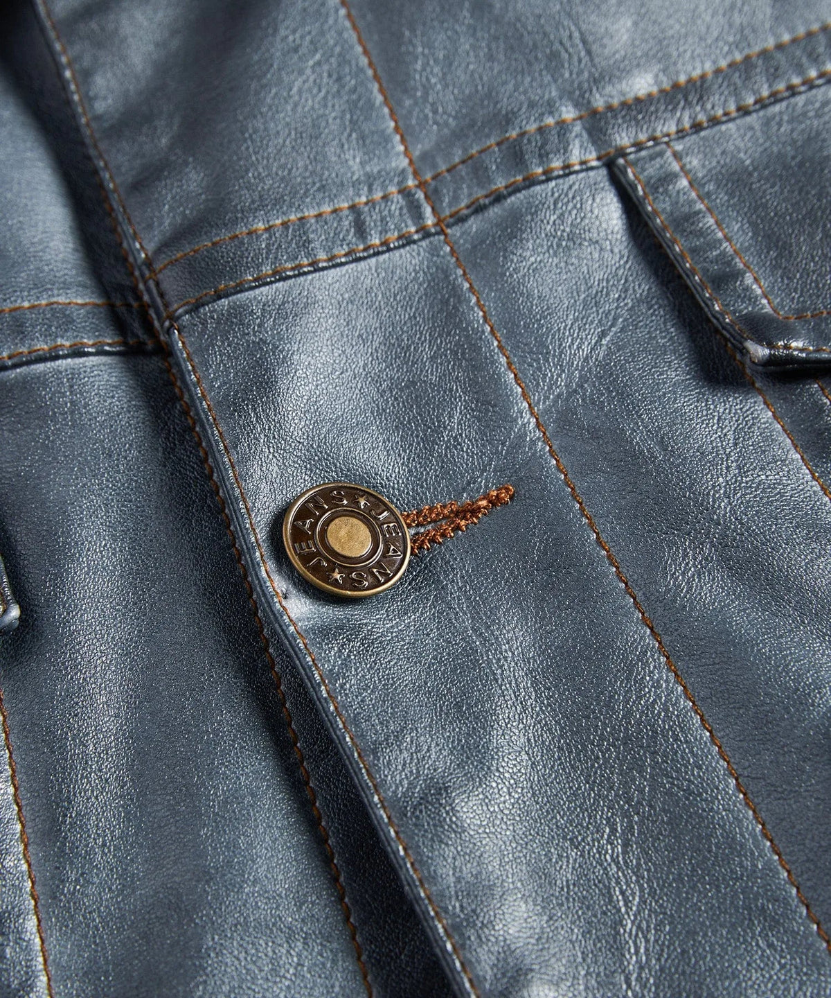 Leren jassen met button-front
