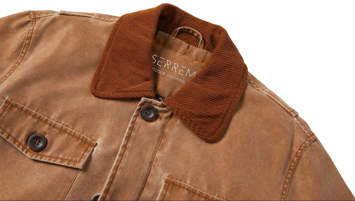 Parka met corduroy kraag