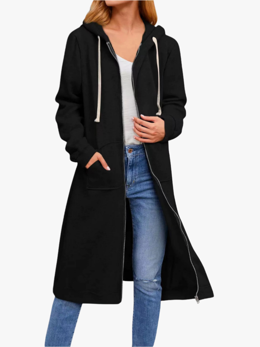 LANG ZIPPER VEST VOOR VROUWEN
