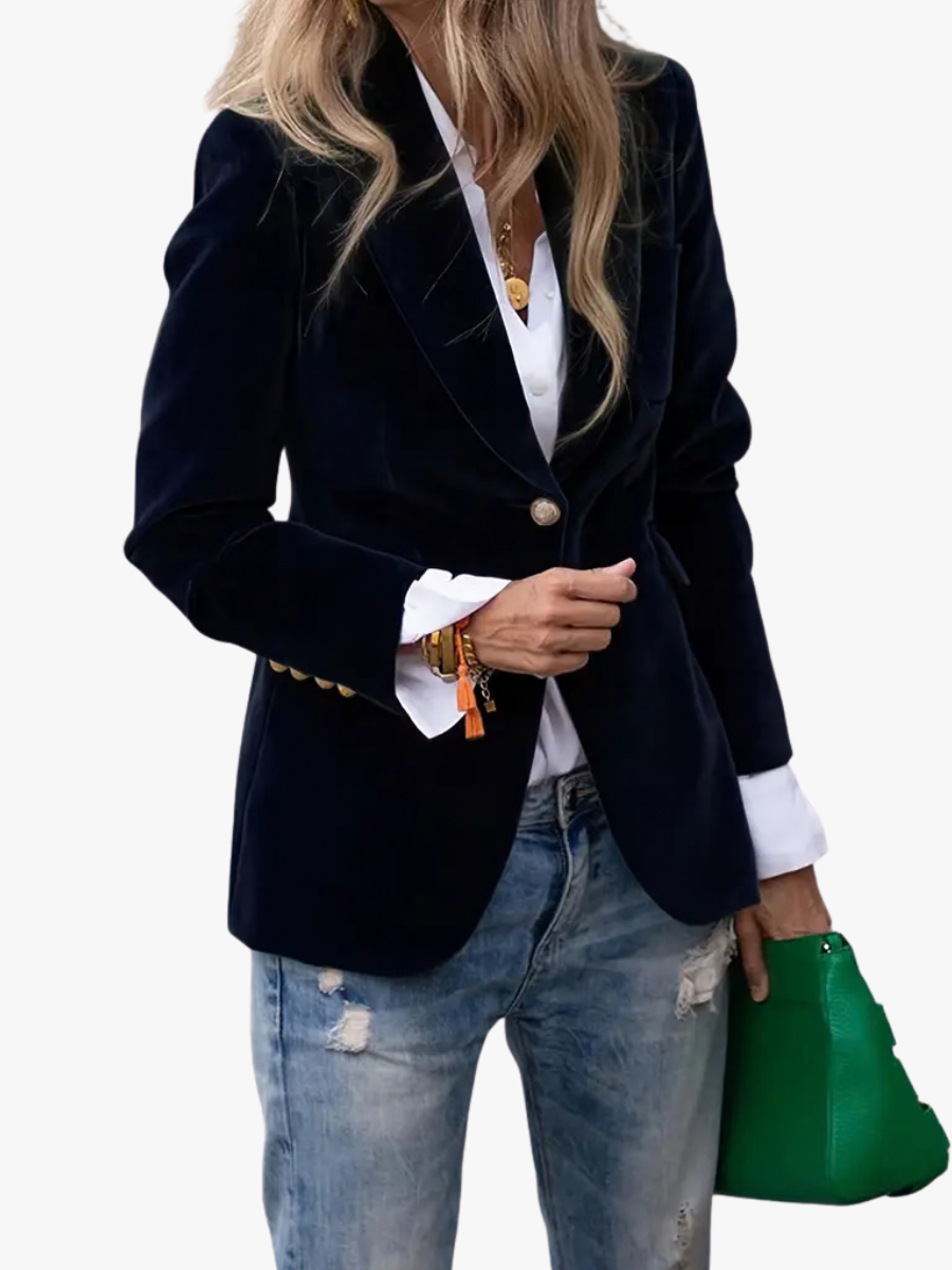 BLAZER EN AANPASSING MET GOUDE KNOPEN VOOR VROUWEN