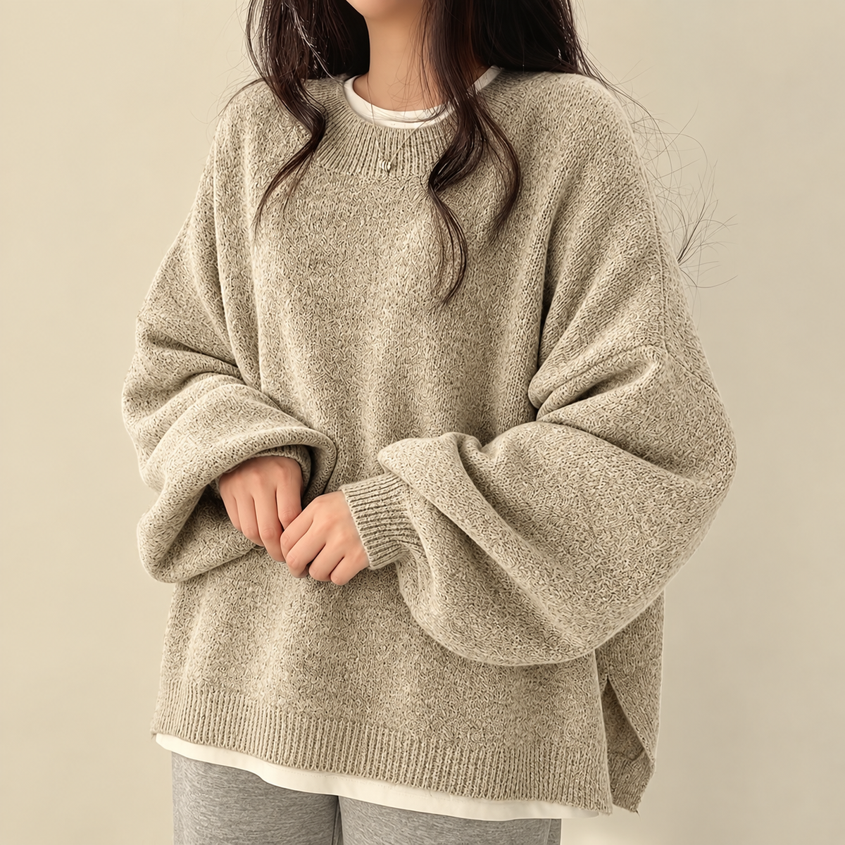 PULL MET RONDE HALS VOOR VROUWEN