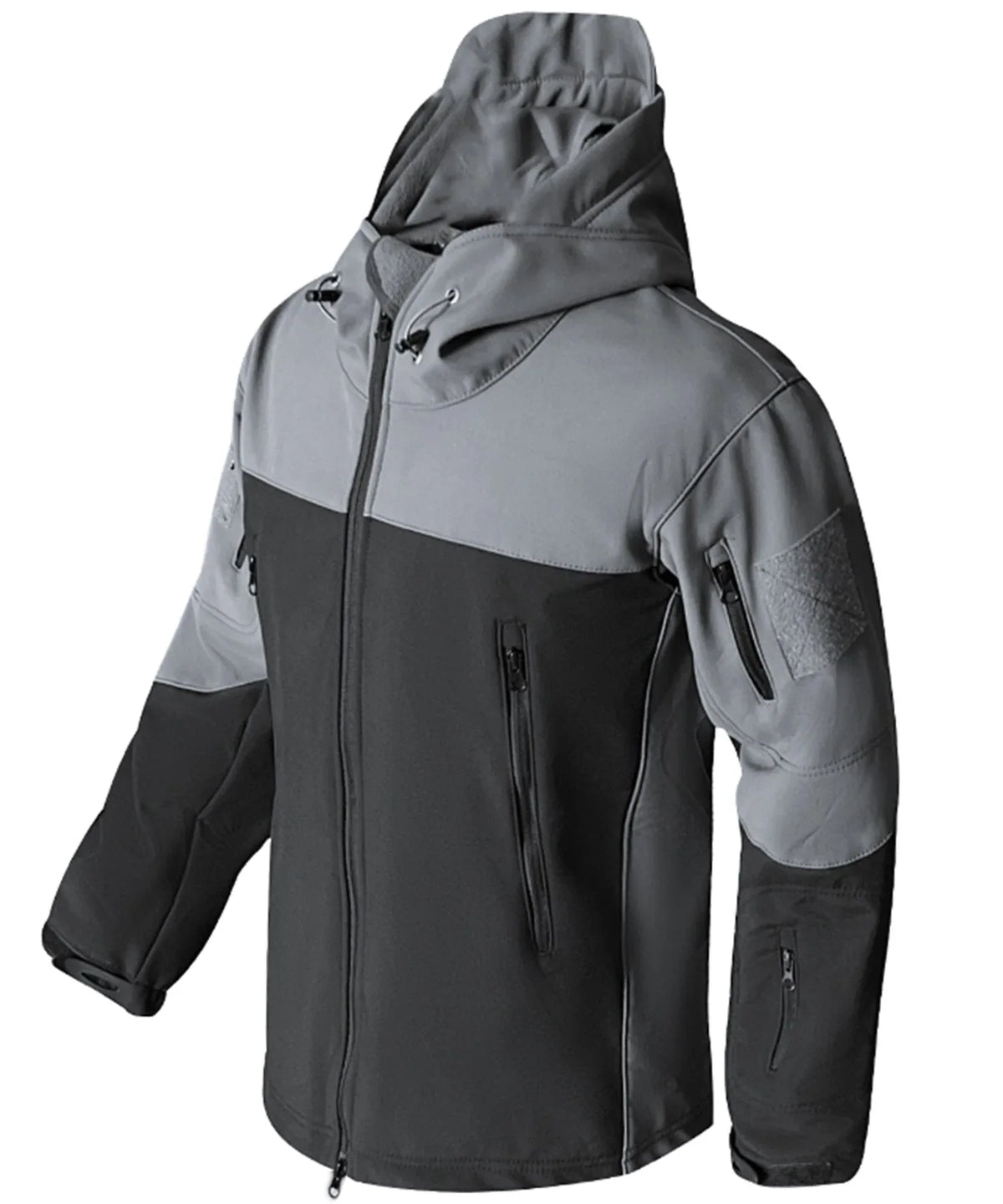 Parka met camouflage en verstelbare capuchon