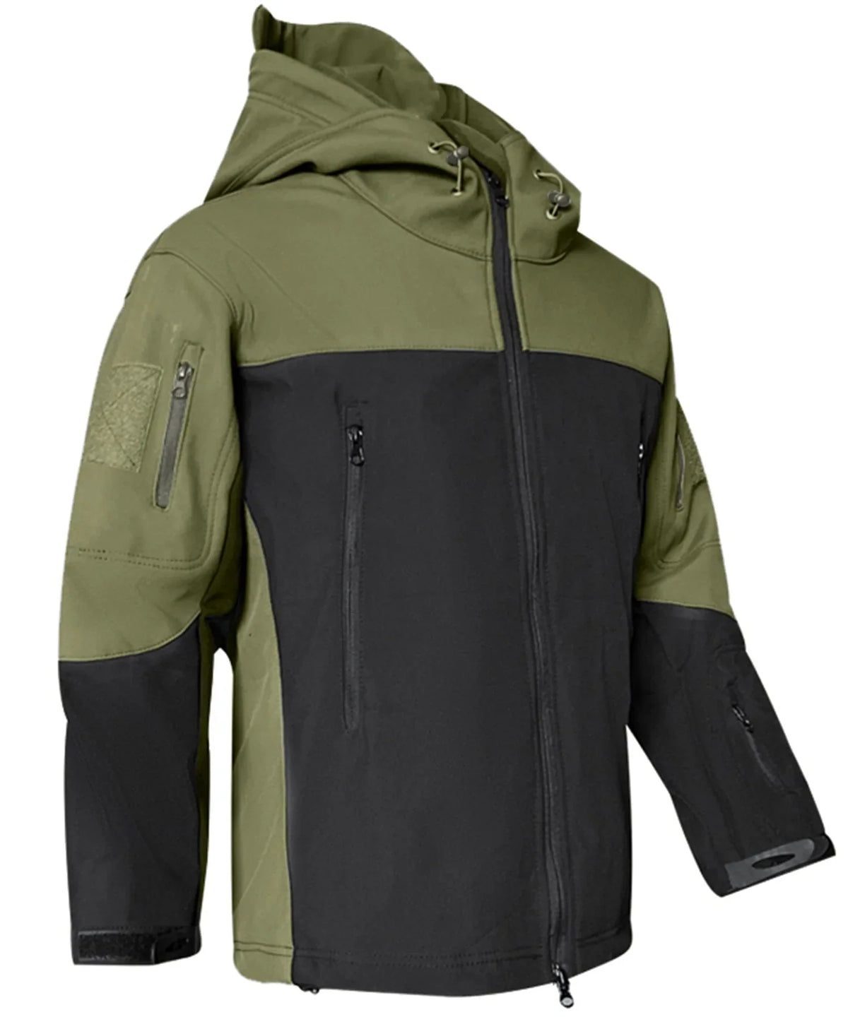 Parka met camouflage en verstelbare capuchon