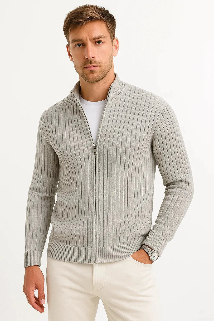 Cardigan met ribbelstructuur
