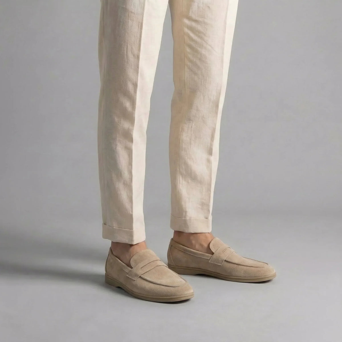 Penny loafers met suede