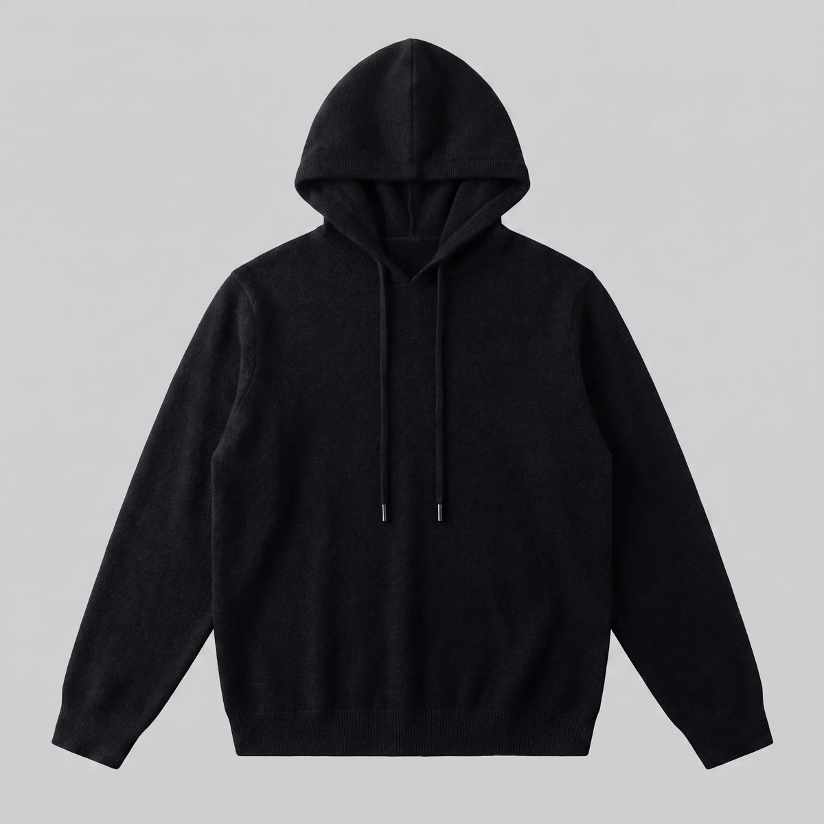 Hoodie met trekkoord en ribbels
