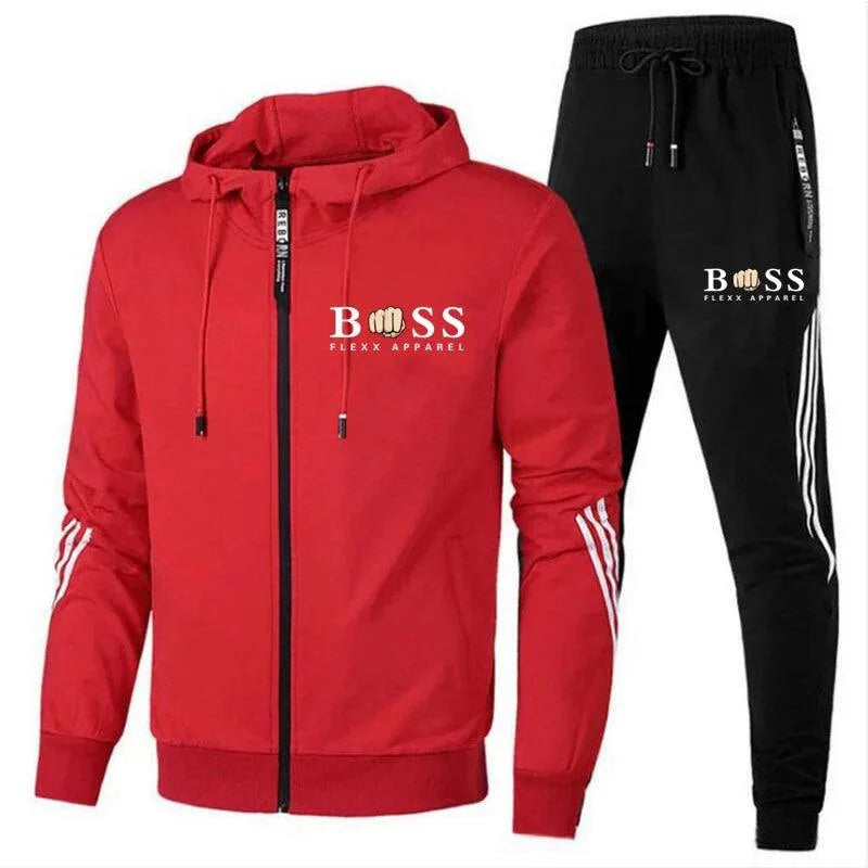 Sport trainingspak met hoodie en elastische tailleband
