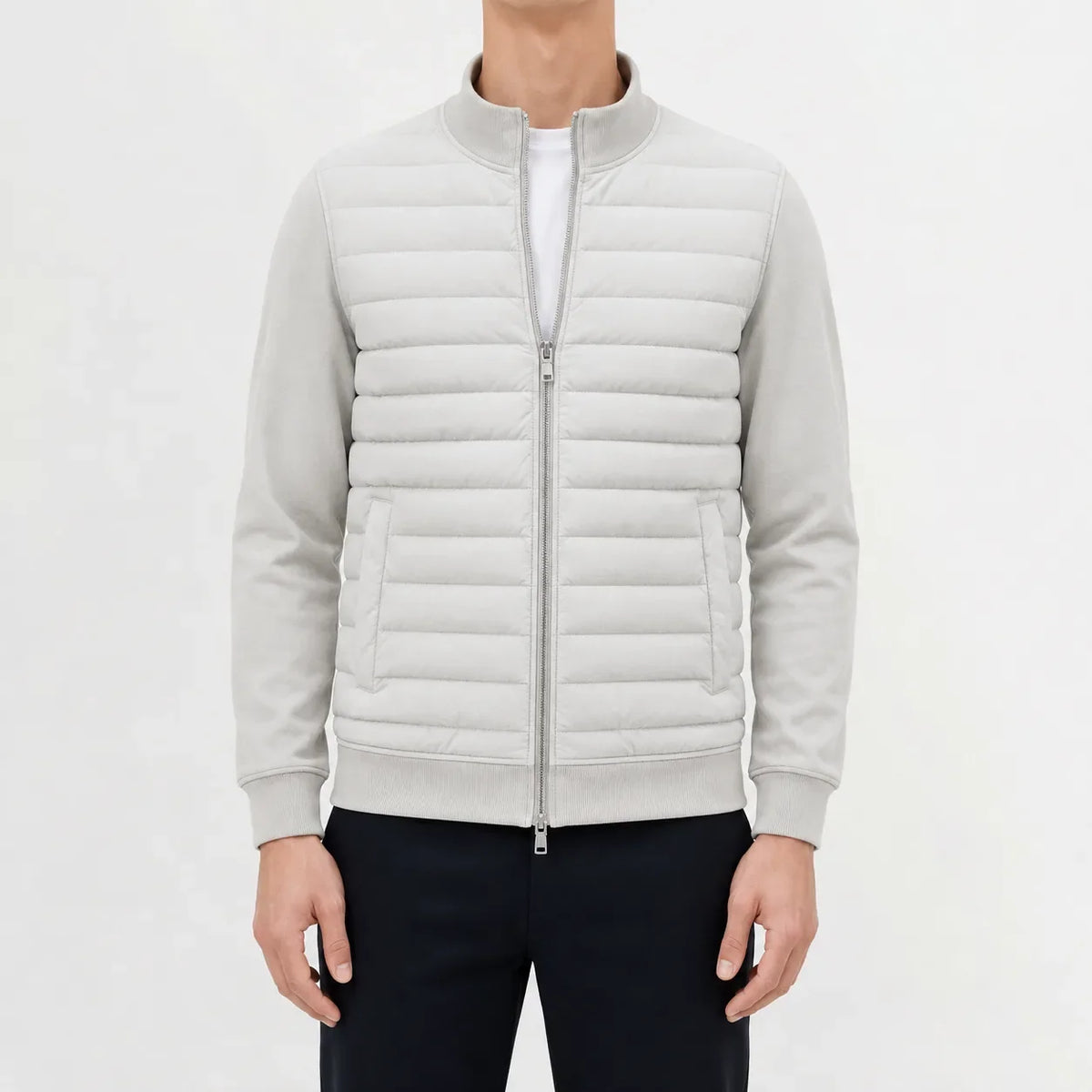 Puffer jacket met quilted design