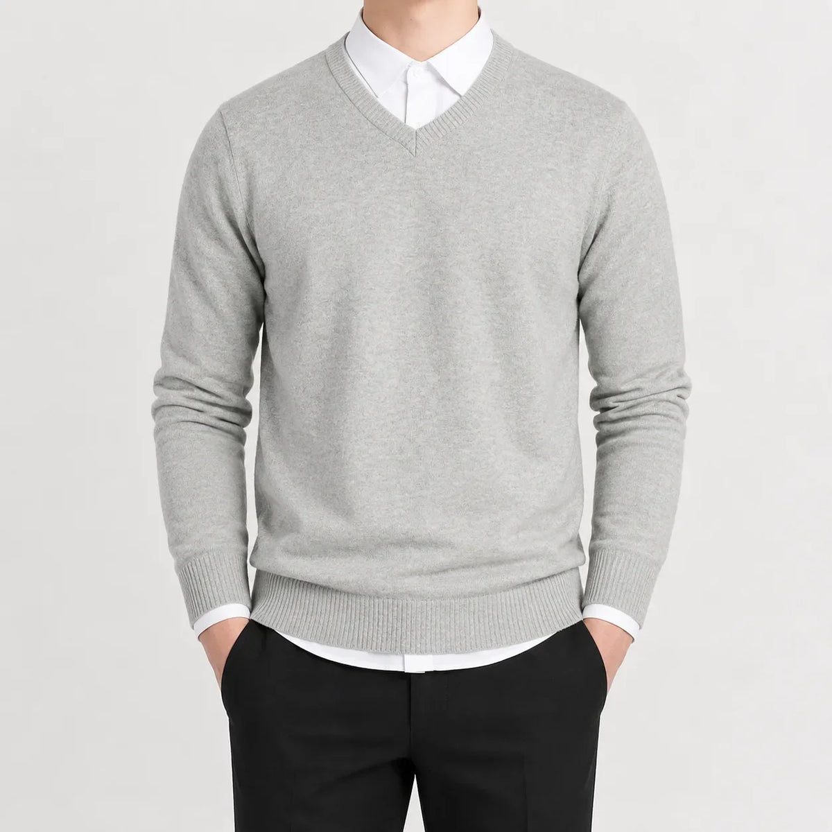 V-neck trui met lange mouwen