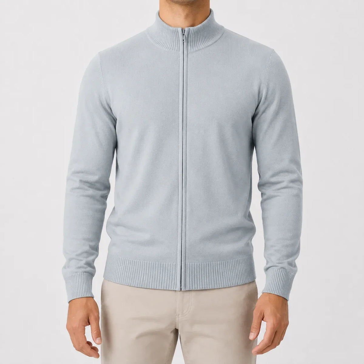 Cardigan met stand collar