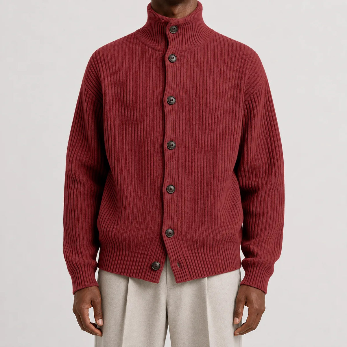 Cardigan met roll neck