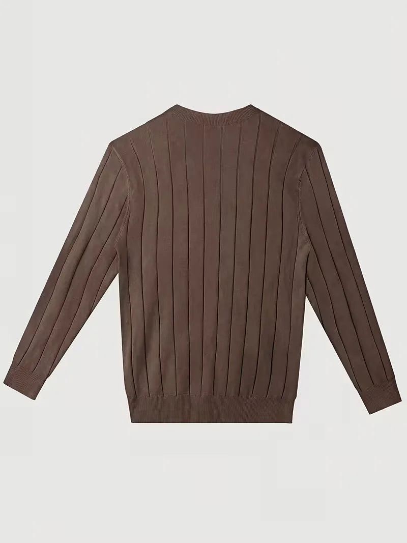 Ribbed sweater met ronde hals