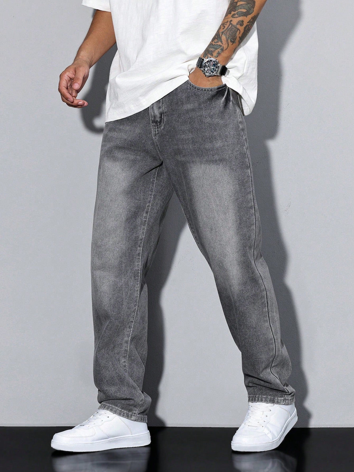 Daan | Effen kleur casual heren jeans