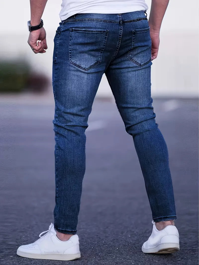 Slim fit jeans met vijf-pocket ontwerp