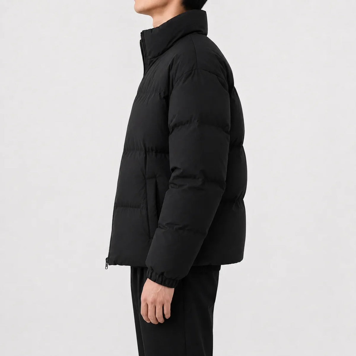 Puffer jacket met hoge kraag