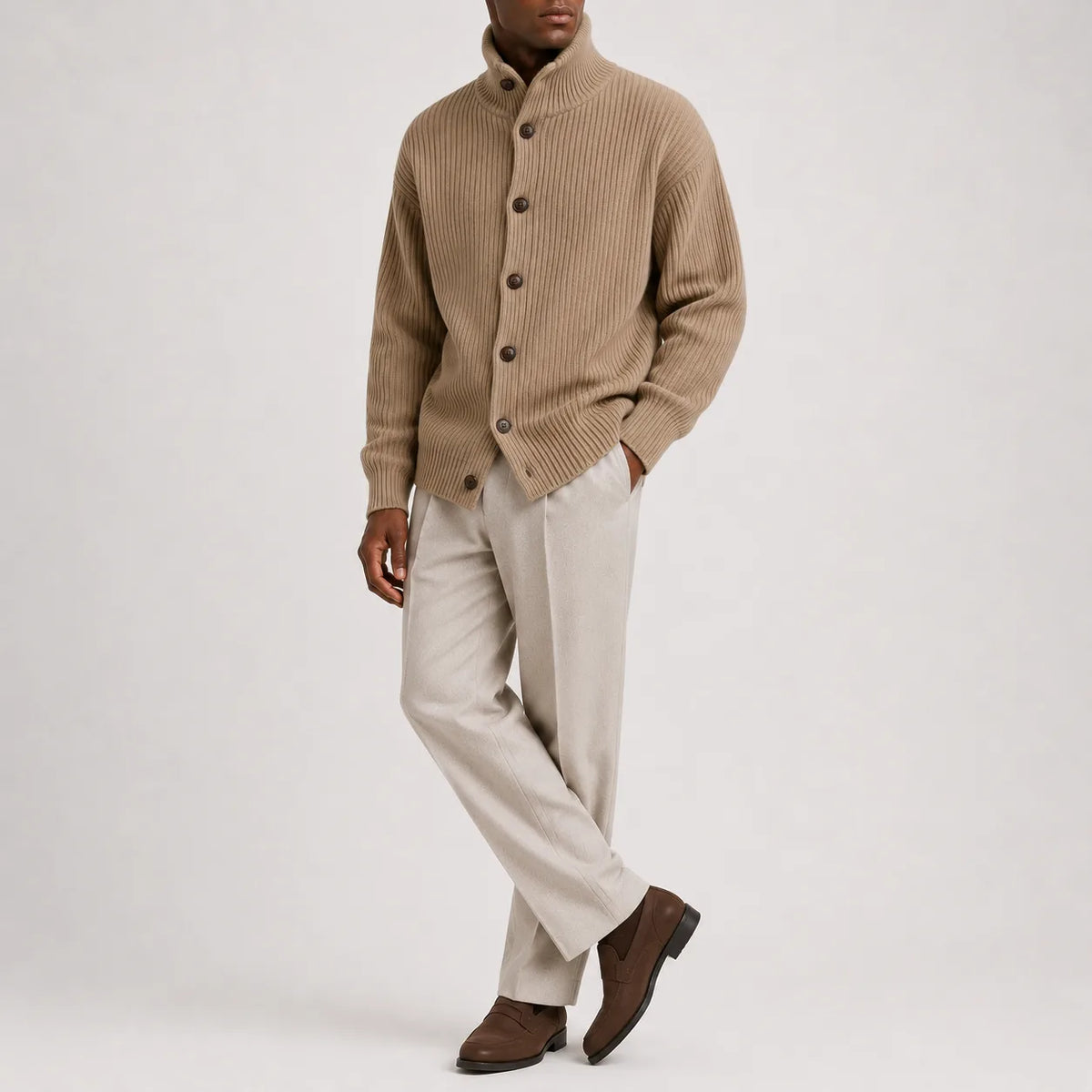 Cardigan met roll neck