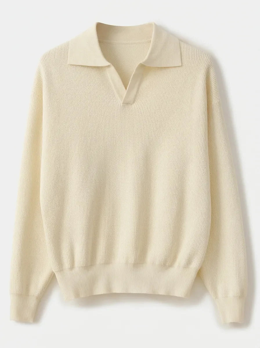 Slim fit pullover met V-neck