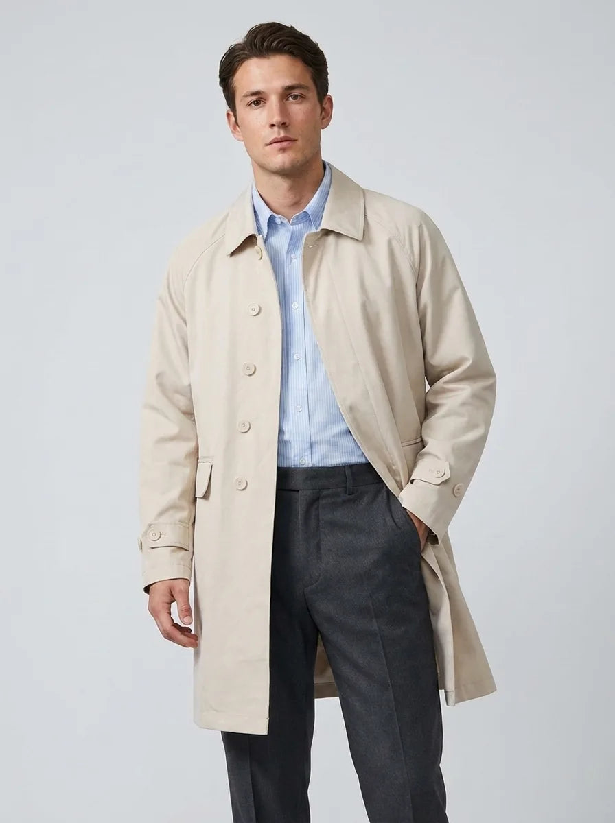 Trenchcoat met lange mouwen
