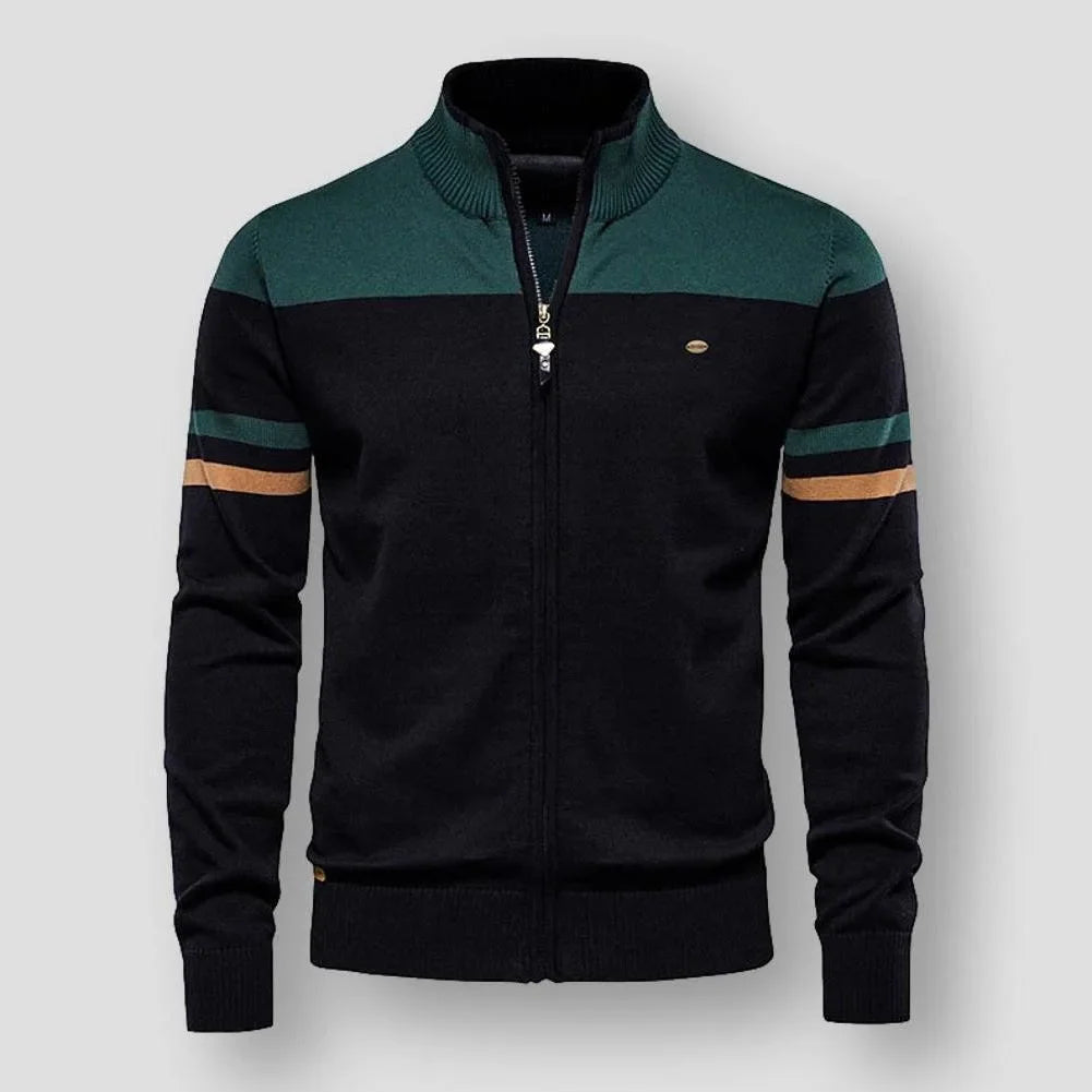 Zip-up vest met mock neckline