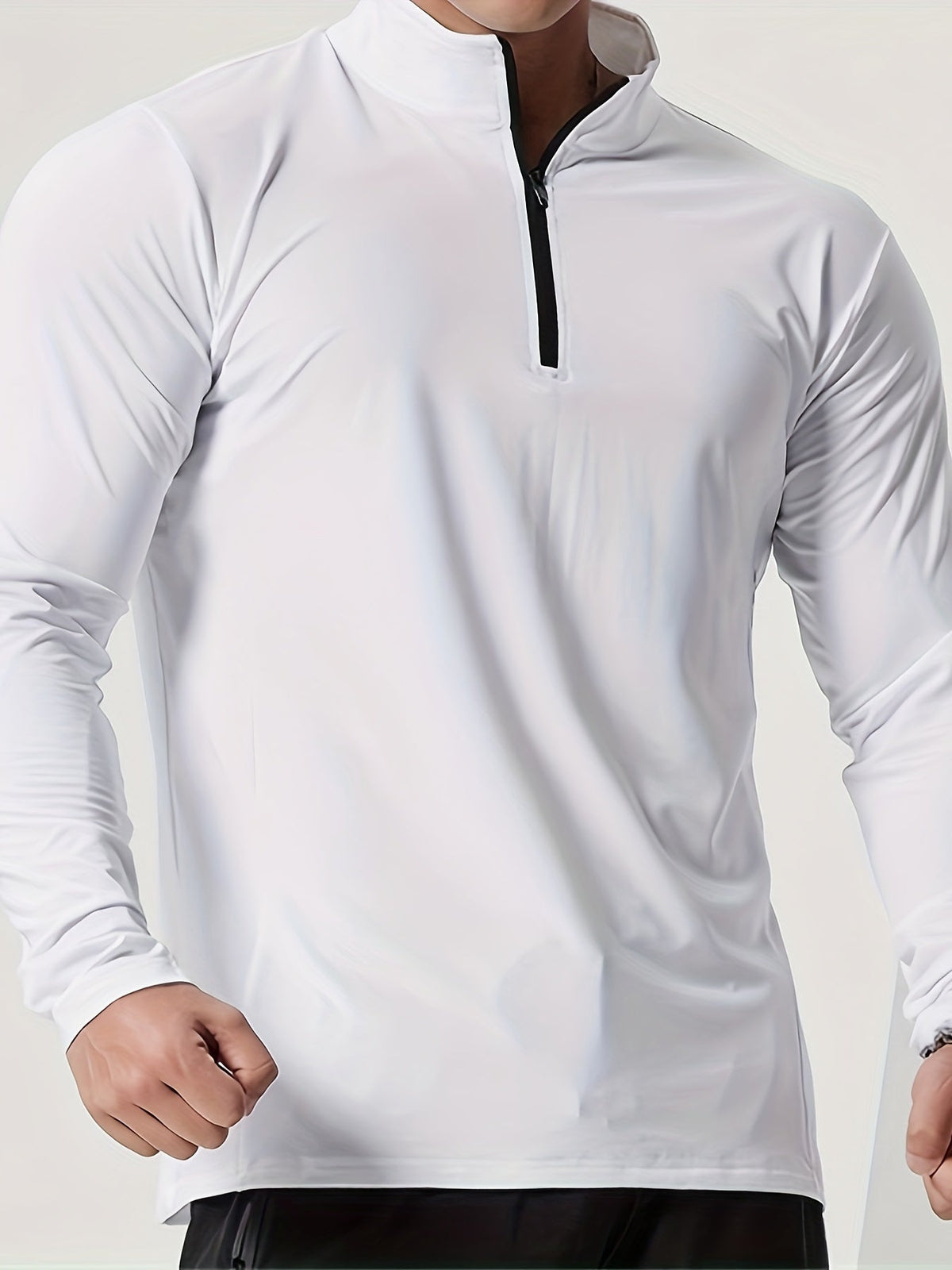 Lars | Slim-fit henley-shirt met halve rits en lange mouwen