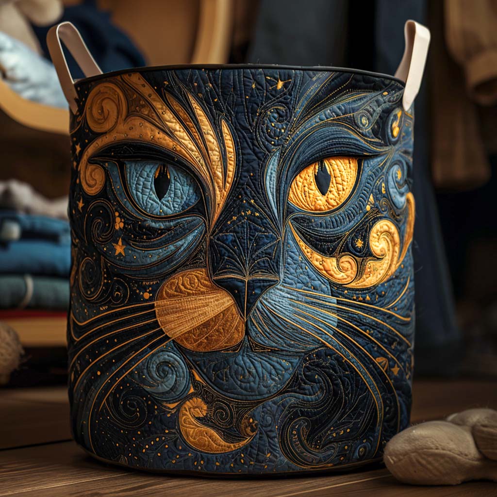Mysterieuze kat | Gewatteerde opbergmand
