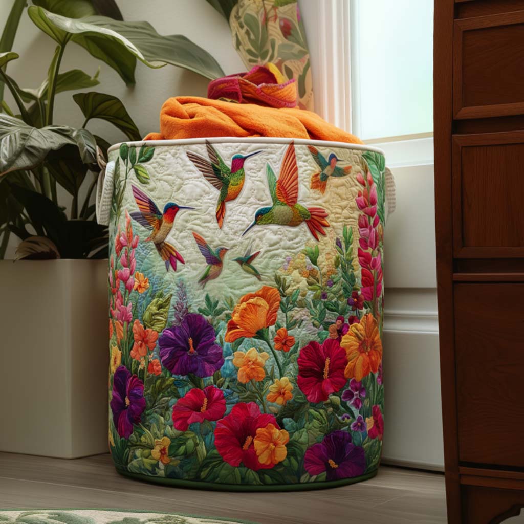 Vogels en bloemen | Gewatteerde opbergmand