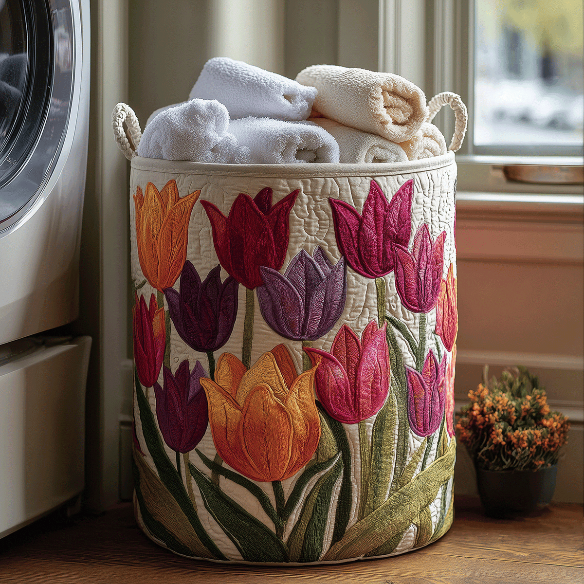Nederlandse tulp | Gewatteerde opbergmand