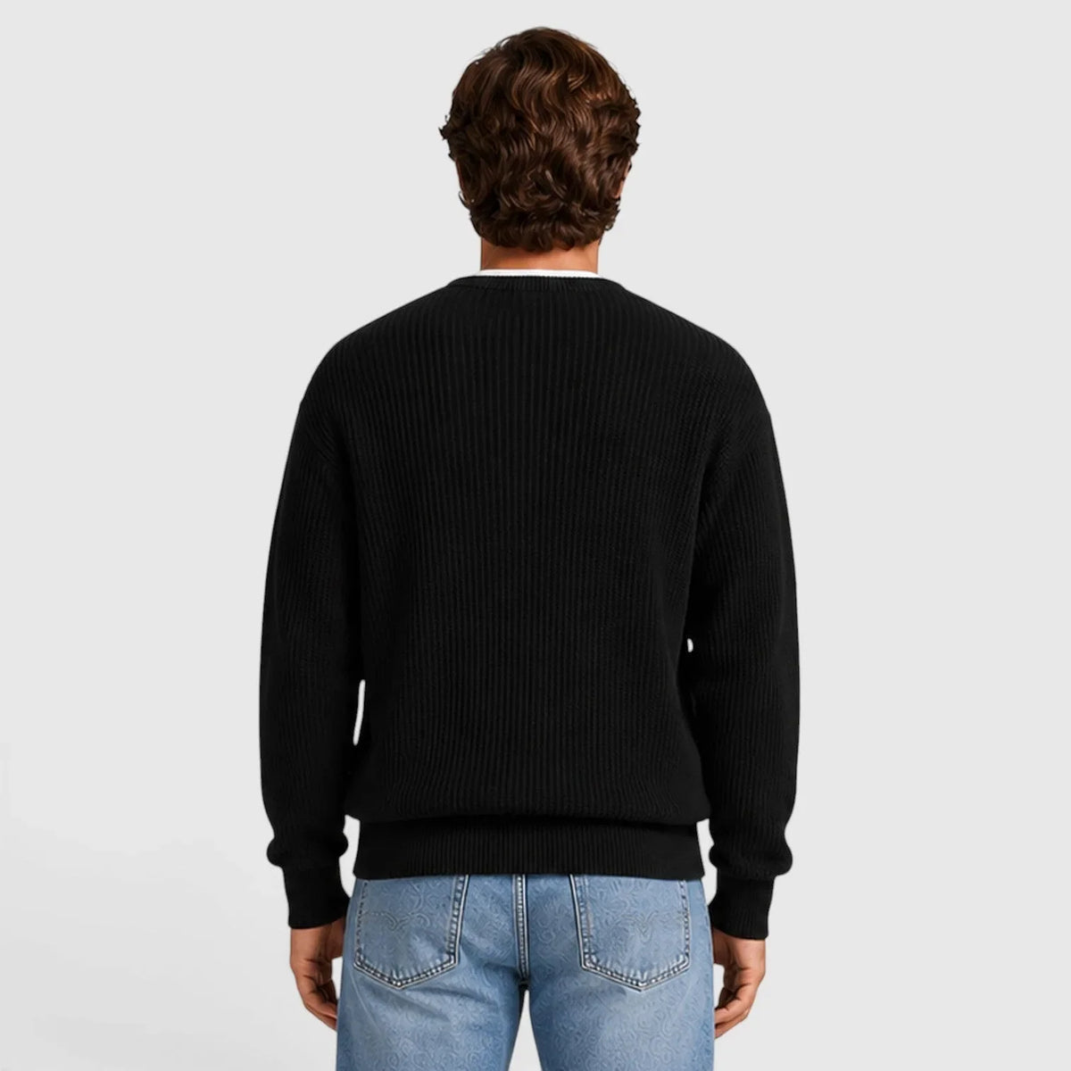 Cardigan met rits en ronde hals