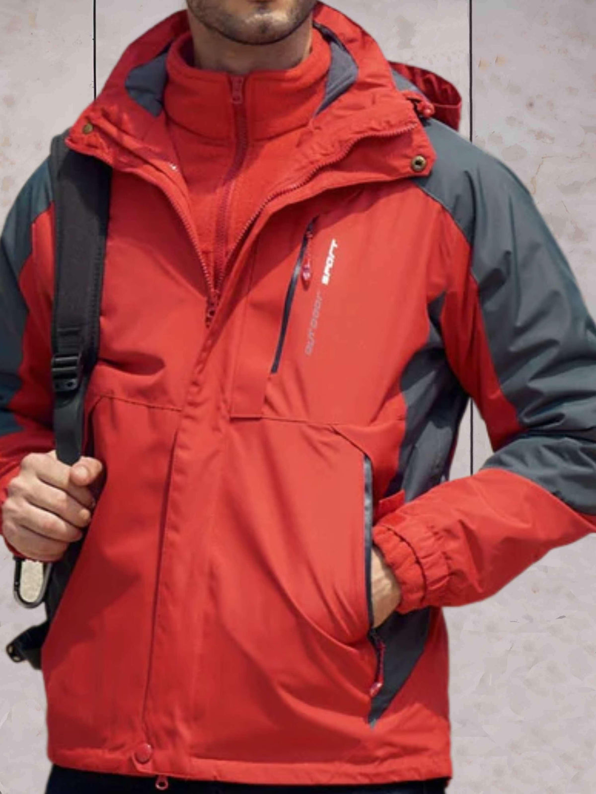 Niels | Wind- en waterdicht wandeljack met capuchon en zakken
