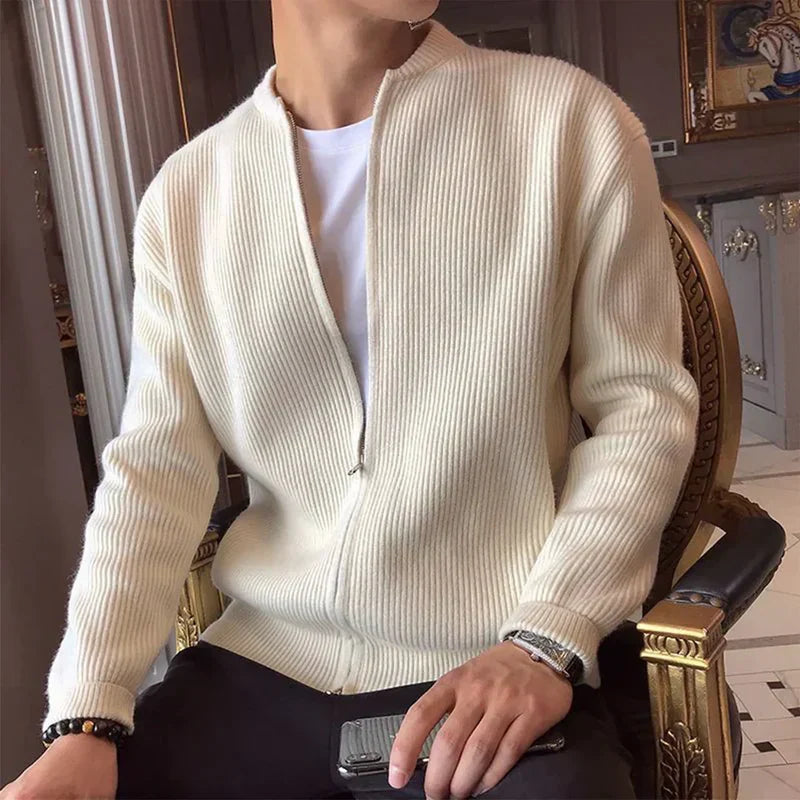 Olivier | Zacht katoenen vest met ritssluiting
