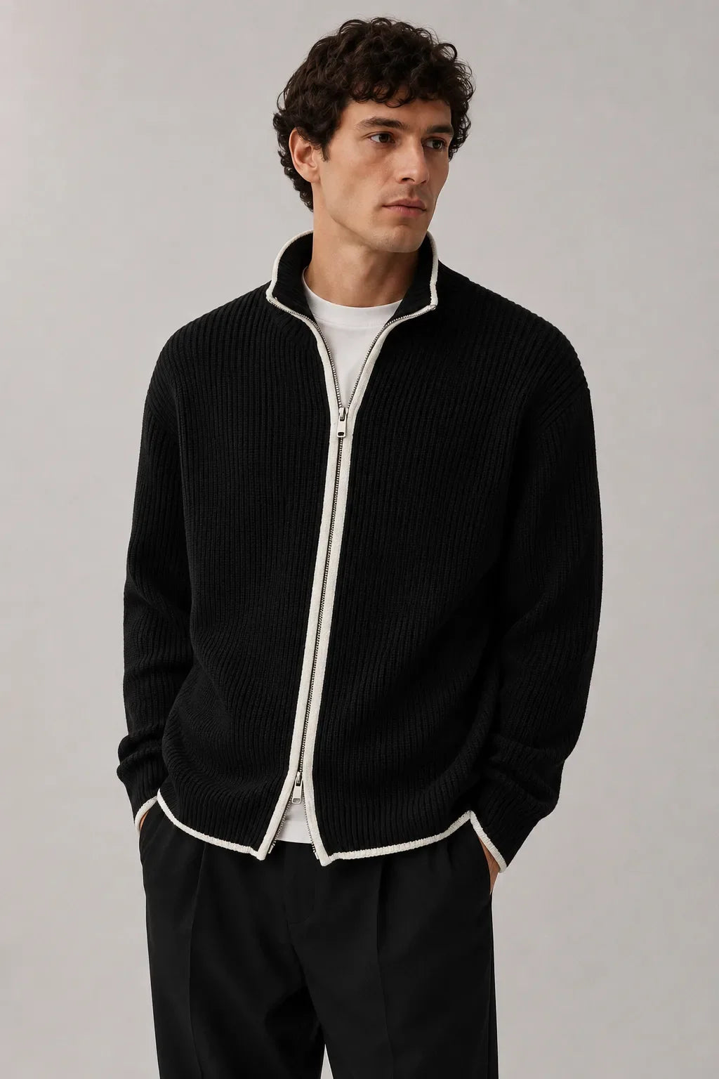 Cardigan met chunky knit
