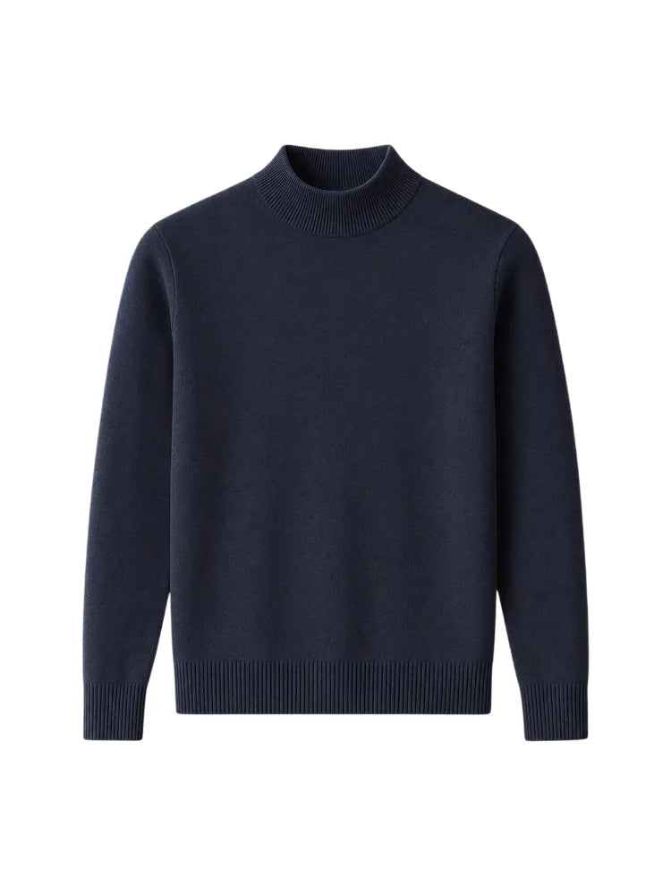 Slim fit trui met mock neck