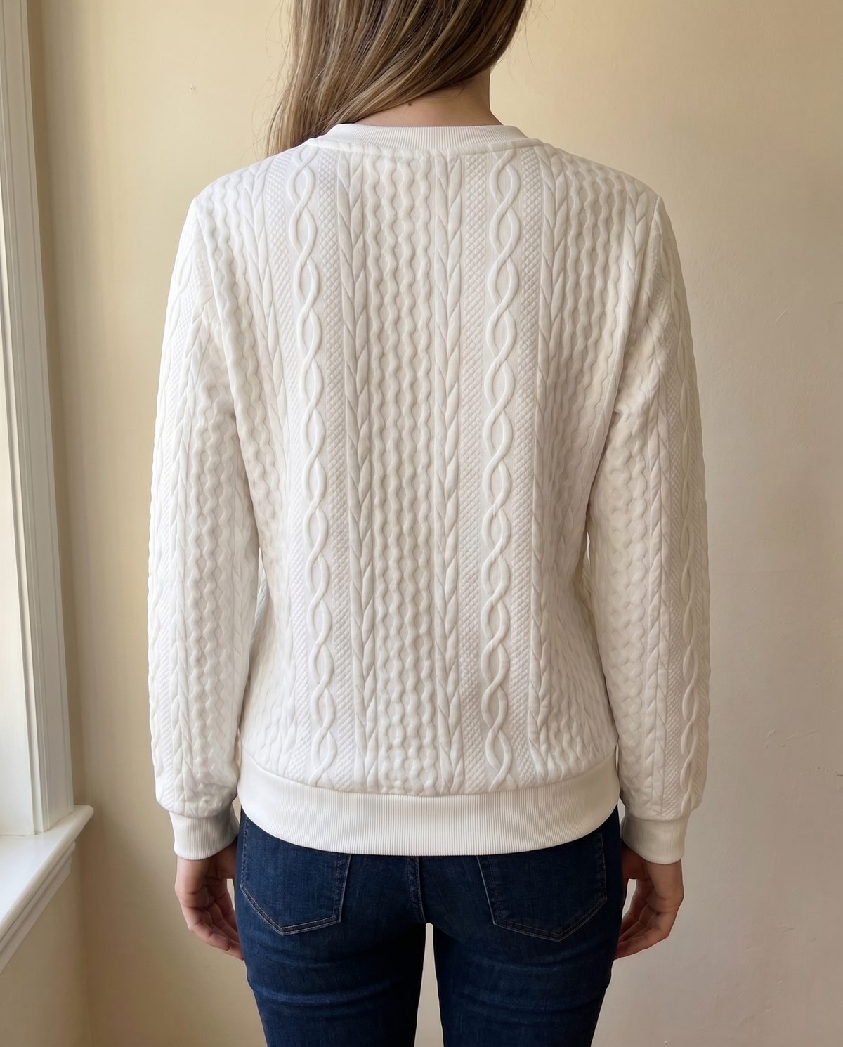 GESTRUCTUREERDE ZIP TRUI VOOR VROUWEN